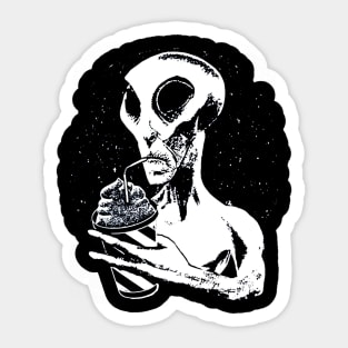 Alien Drinking Sticker